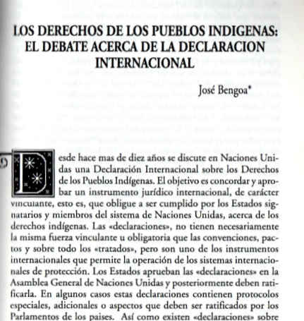 Los derechos de los pueblos indígenas El debate acerca de la